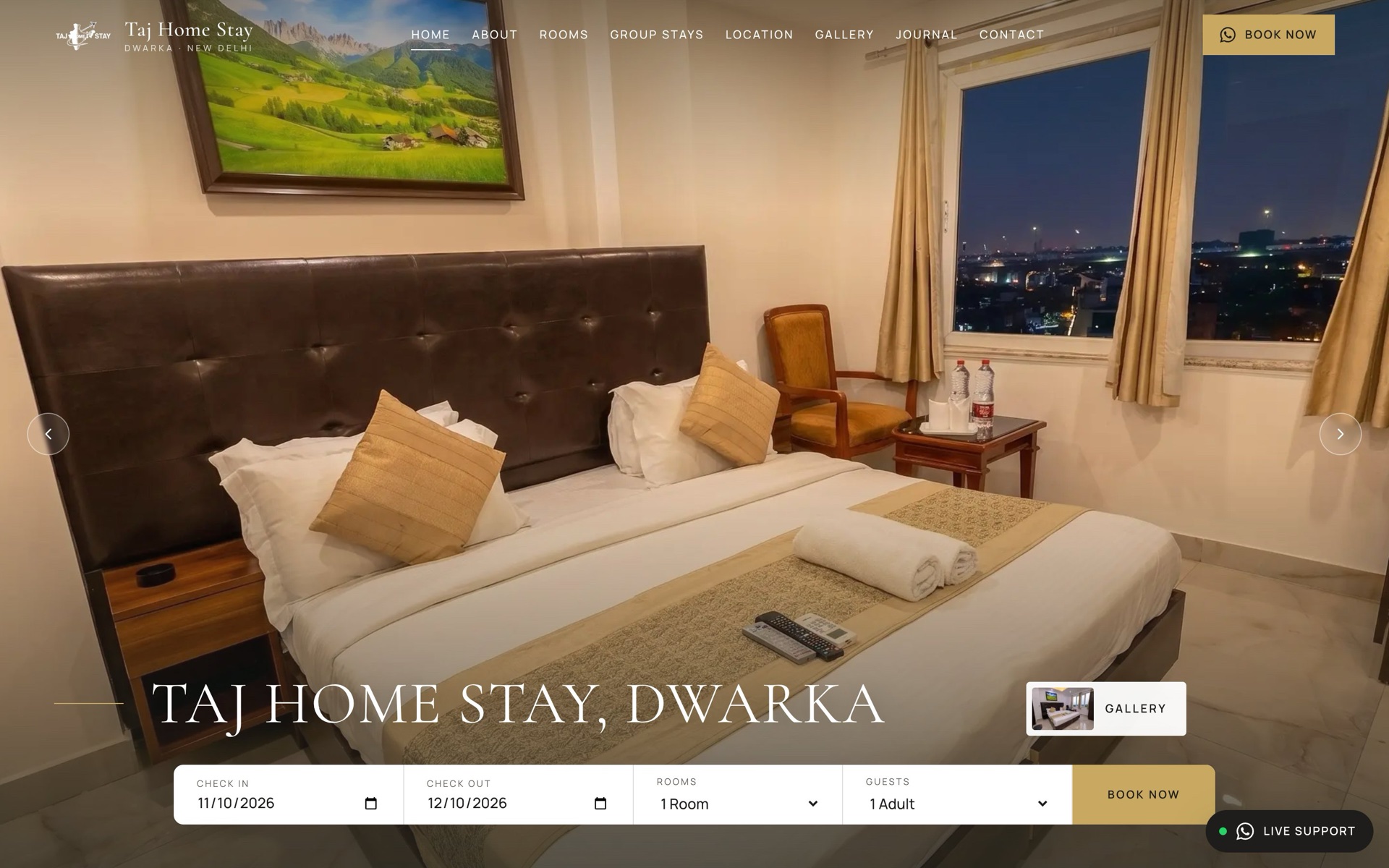 The home page